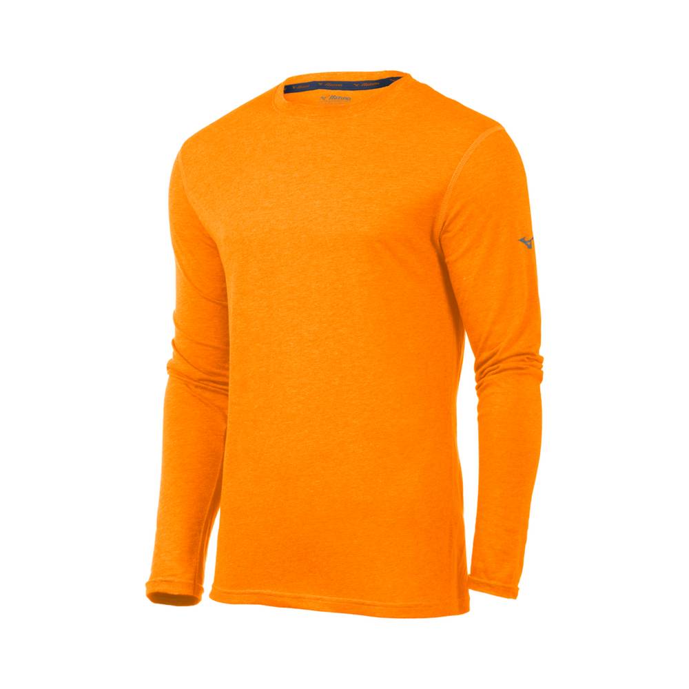 Mens Mizuno Inspire Long Sleeve Tops Orange Philippines (QPGXIJ286)